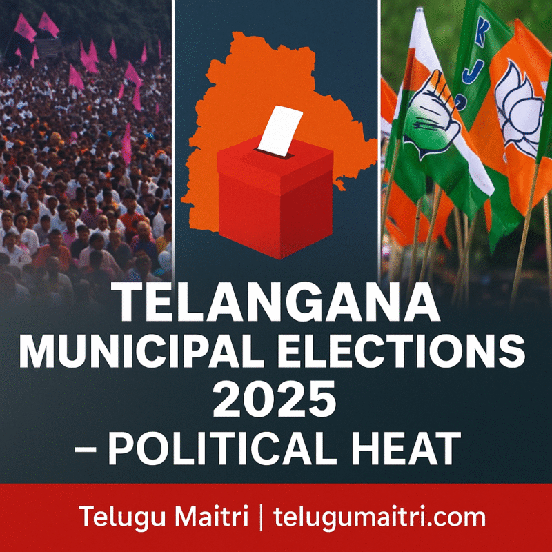 Telanganaలో మునిసిపల్ ఎన్నికల దిశగా వేడి రాజకీయాలు – అభ్యర్థుల ఎంపికలో పార్టీలు సవాళ్లు 1 magzin