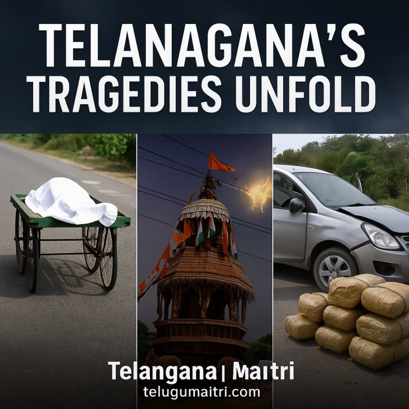 Telangana Accident లో ప్రమాదాల వరస: Pushcart ఘటన, చతిస్తున్న జాతర, డ్రగ్ అరెస్టులు 6 Telangana Accident లో ప్రమాదాల వరస: Pushcart ఘటన, చతిస్తున్న జాతర, డ్రగ్ అరెస్టులు