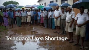 Telangana Urea Shortage |తెలంగాణలో యూరియా కొరత: రైతులు వర్షంలోనూ క్యూలు కడుతున్నారు