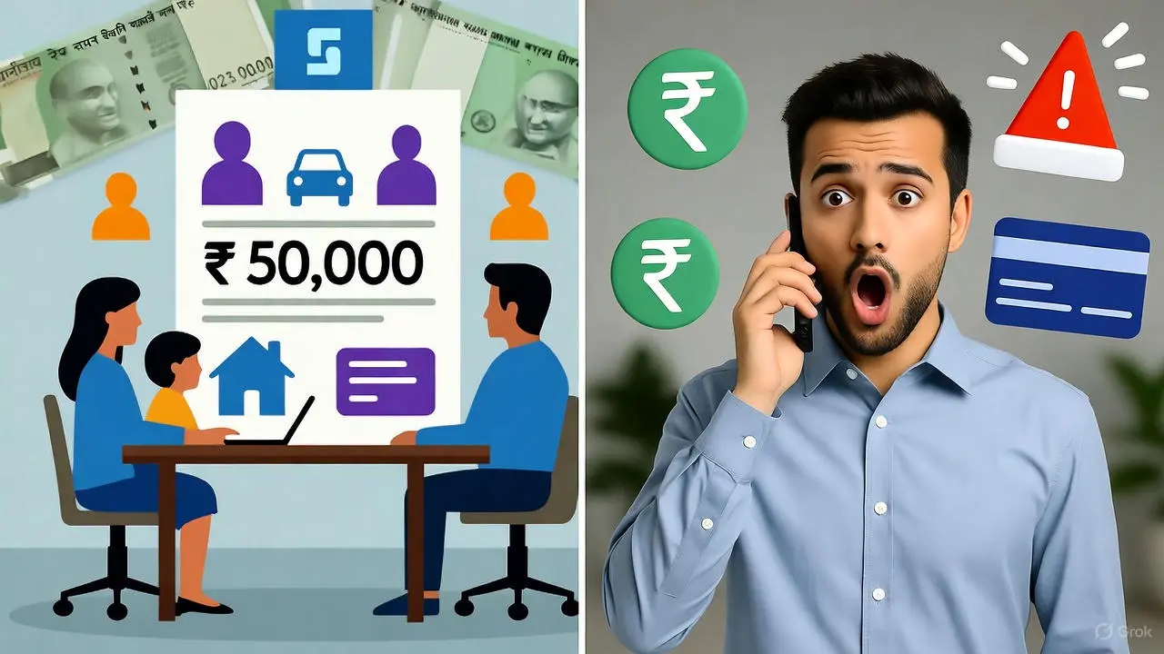 November 1 Credit Card Rules|మారనున్న బ్యాంక్, క్రెడిట్ కార్డు రూల్స్.. అవేంటో తెలుసుకోండి..! 1 November 1 Credit Card Rules :Left side shows a family discussing around a bank statement with nomination icons (4 people symbols), right side a young man surprised at credit card bill on phone with rupee signs and fee alerts; background Indian rupee notes and bank logo