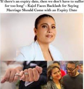 Kajol Marriage Expiry Date Backlash
