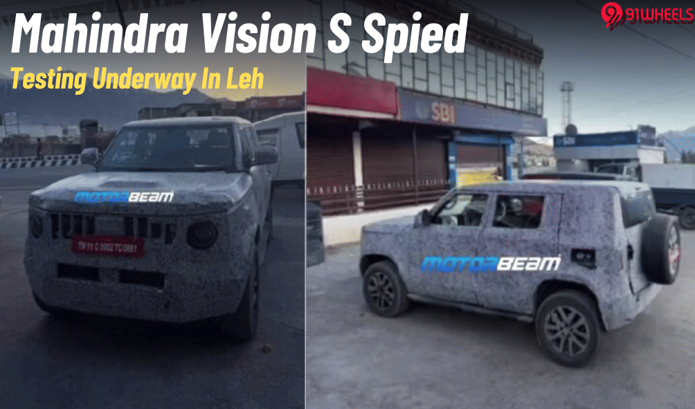 Mahindra Vision S SUV Spied Testing In Leh- Looks Imposing!