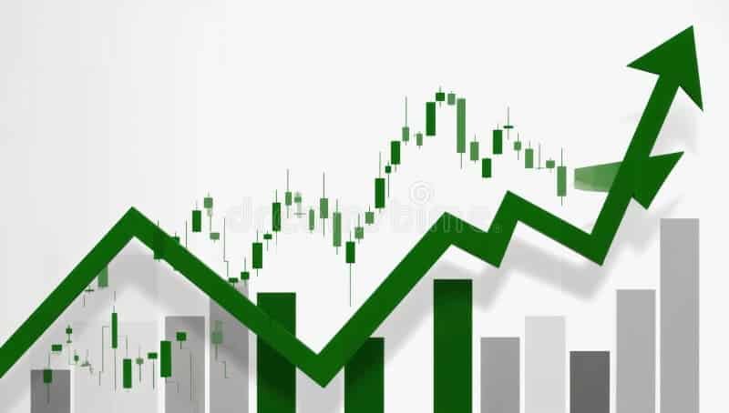 Financial Growth Chart Showing Rising Trends in Stock Market ...